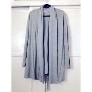 EUC Eloquii gray tie waist cardigan 14/16